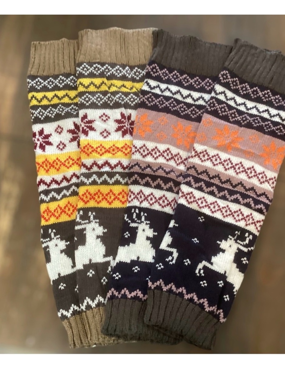 HOLD For Customer…2pk knit chunky leg warmers
